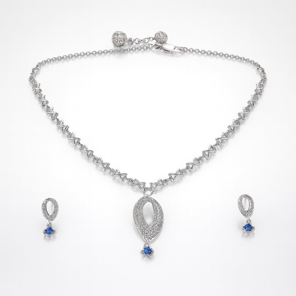 Sterling silver necklace with minimalist pendant for women