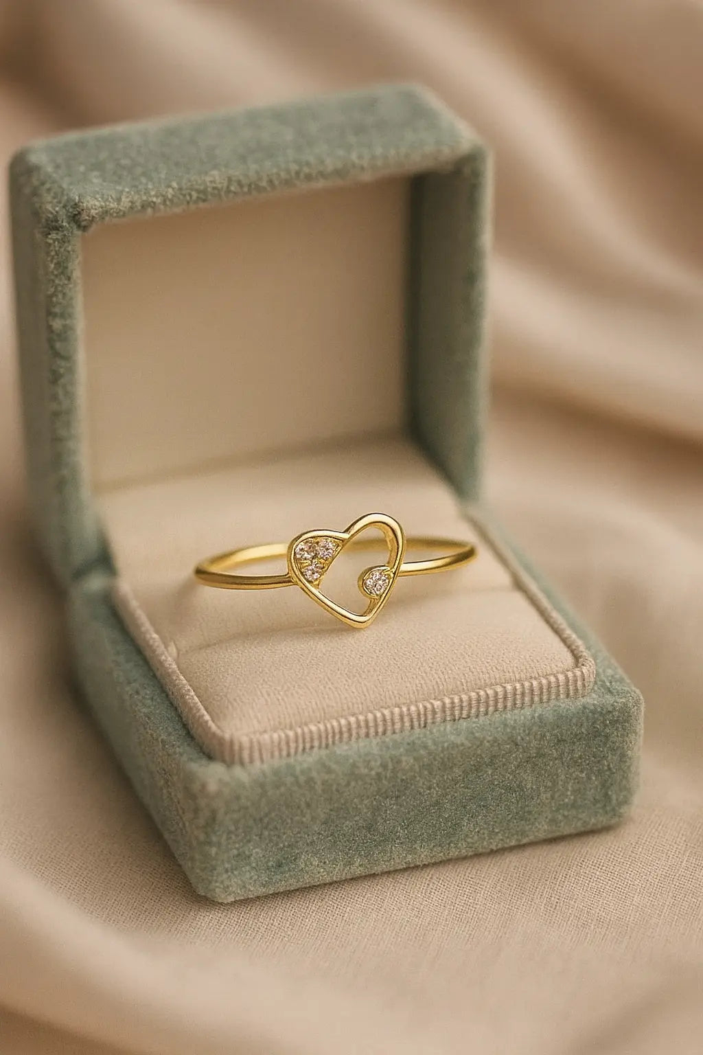Heart's Embrace — 925 Silver Heart Rings for Infinite Love Gold Plated