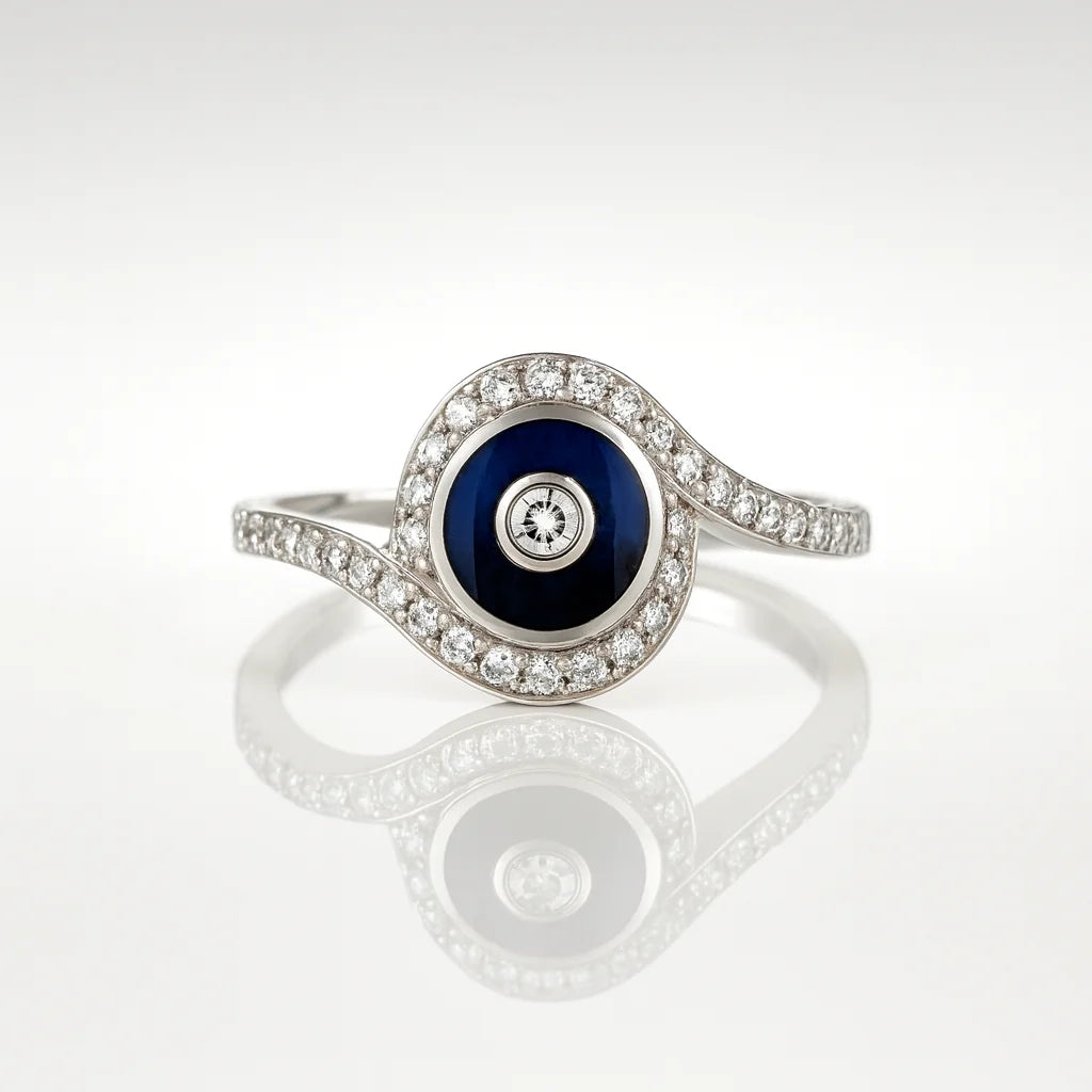 Midnight Whisper — 925 Silver Sapphire Rings for Secret Allure