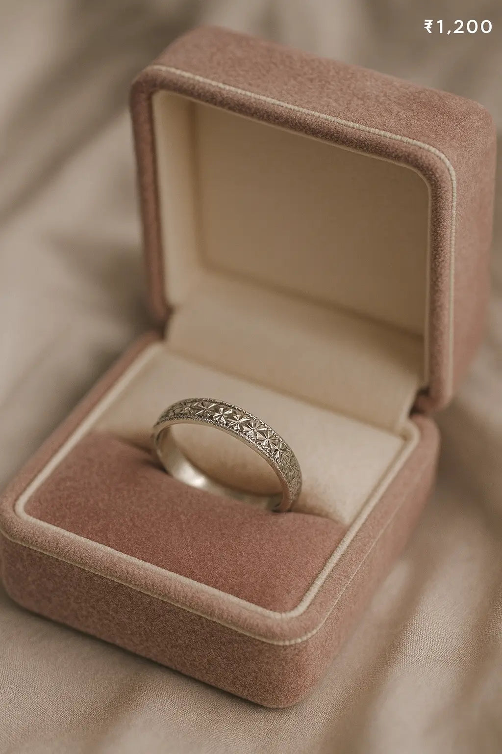 925 Silver Antique Engraved Band Rings | Vintage Pattern Mens Daily Wear Statement Ring