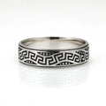 Labyrinth of Legacy — Oxidised 925 Silver Diamond Rings for Silent Conquerors