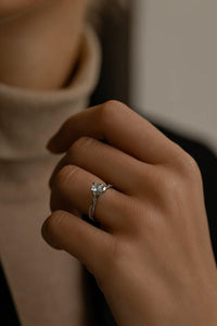 Starlit Elegance — 925 Silver Solitaire Rings for a Radiant Romance