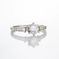 Serene Promise Constellation — 925 Silver Solitaire Diamond Rings for Forever Moments