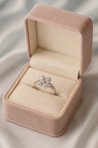 Celestial Blossom — 925 Silver Diamond Rings for Radiant Elegance