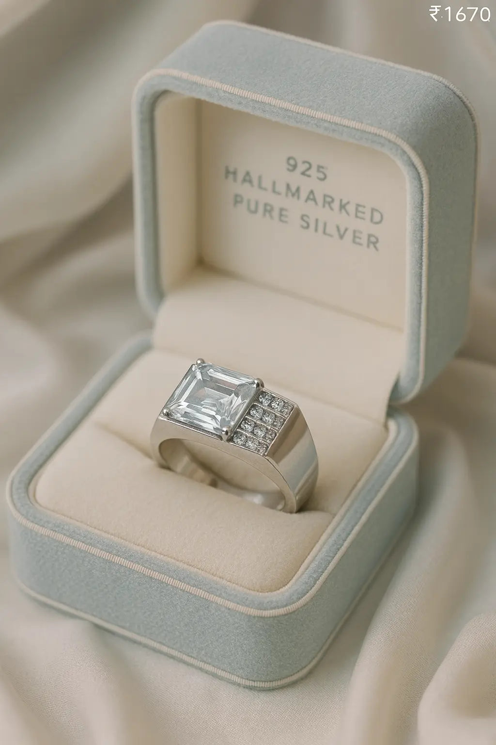 The Majestic Ice — 925 Silver Solitaire Rings for Unyielding Elegance