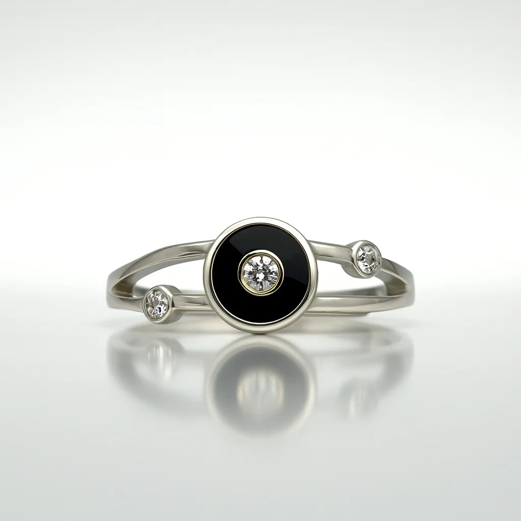 Midnight Whisper — 925 Silver Onyx Rings for Mystical Charm