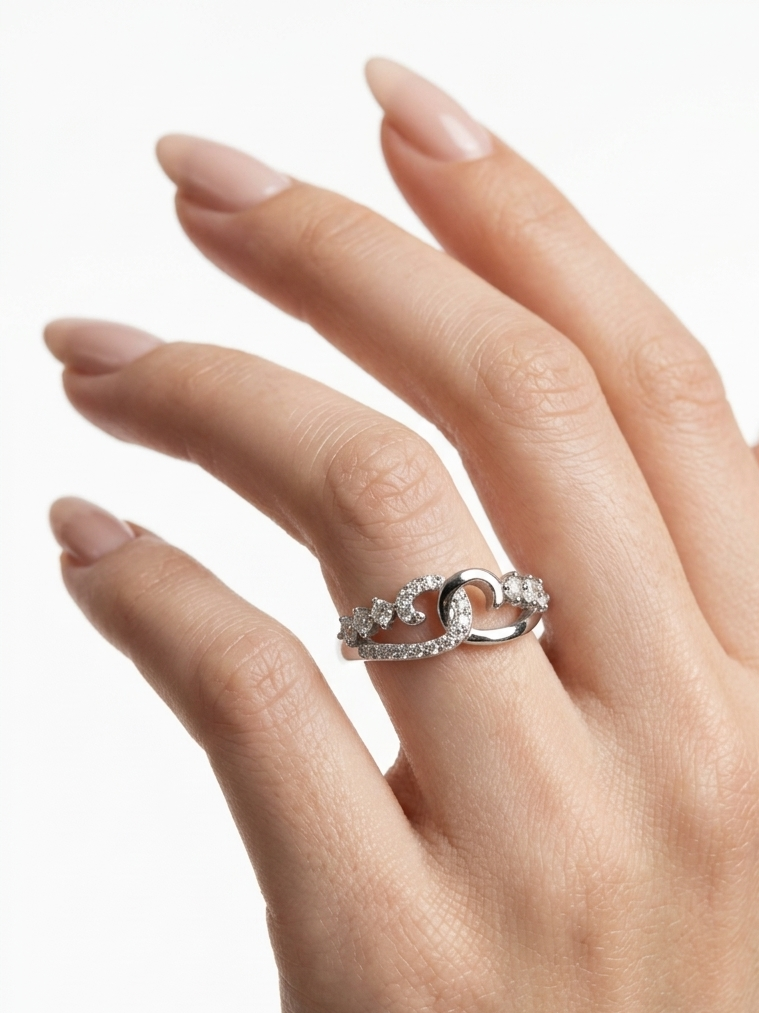 Dreamweaver: Sterling Silver Rings with Spiraling Diamond Infusions