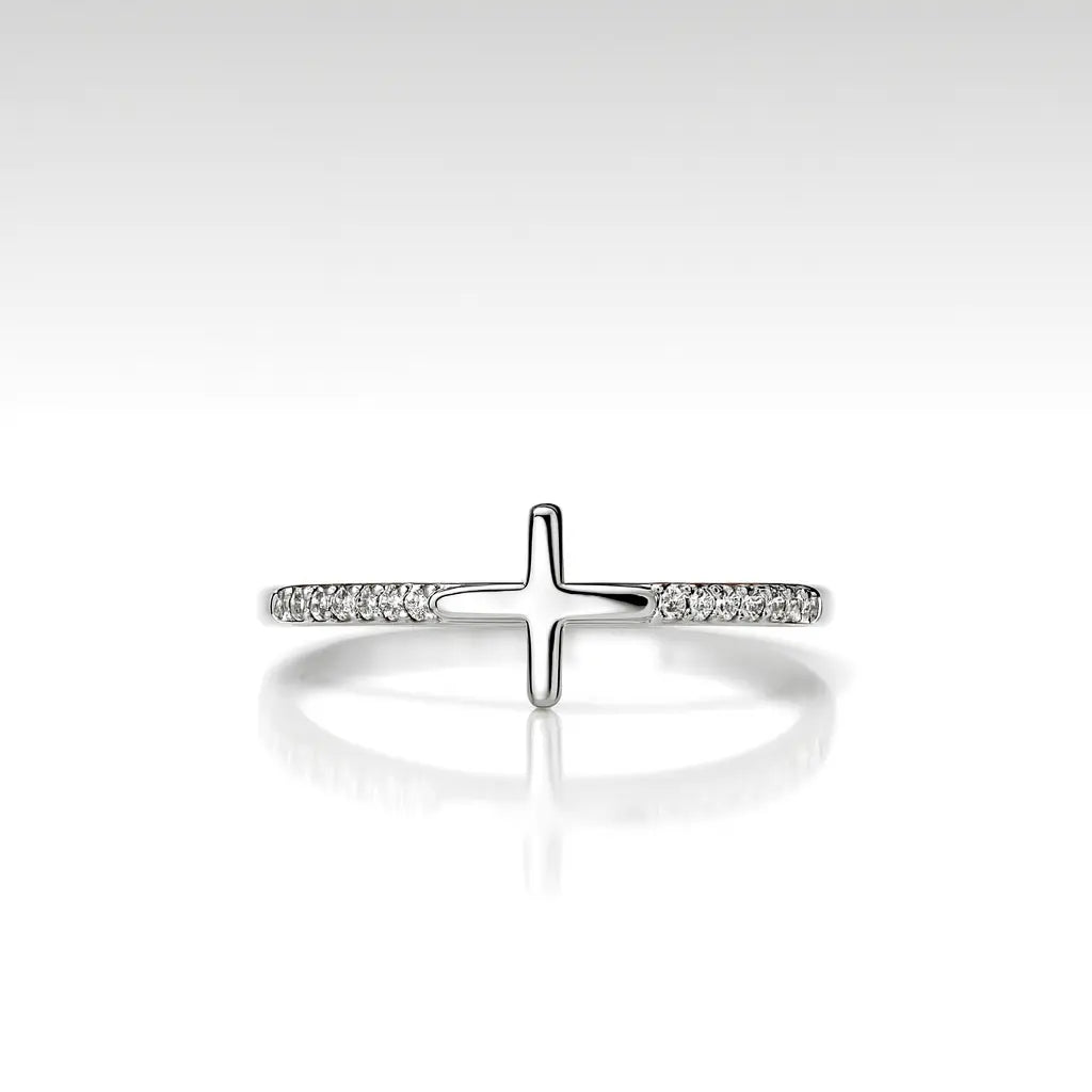 Divine Serenity — 925 Silver Cross Rings for Spiritual Elegance