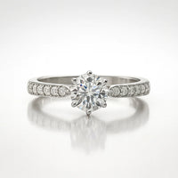 Aurora's Embrace — 925 Silver High Quality Solitare Rings for a Shimmering Promise