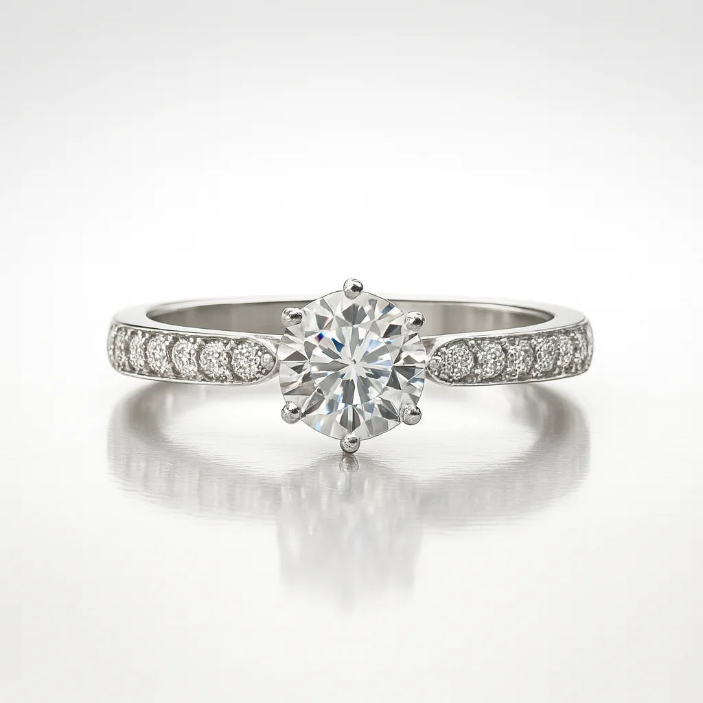Aurora's Embrace — 925 Silver High Quality Solitare Rings for a Shimmering Promise