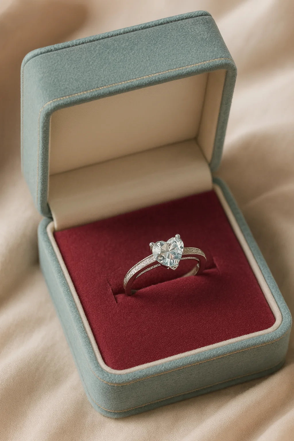 Eternal Heartbeat — 925 Silver Heart Diamond Rings for Timeless Love