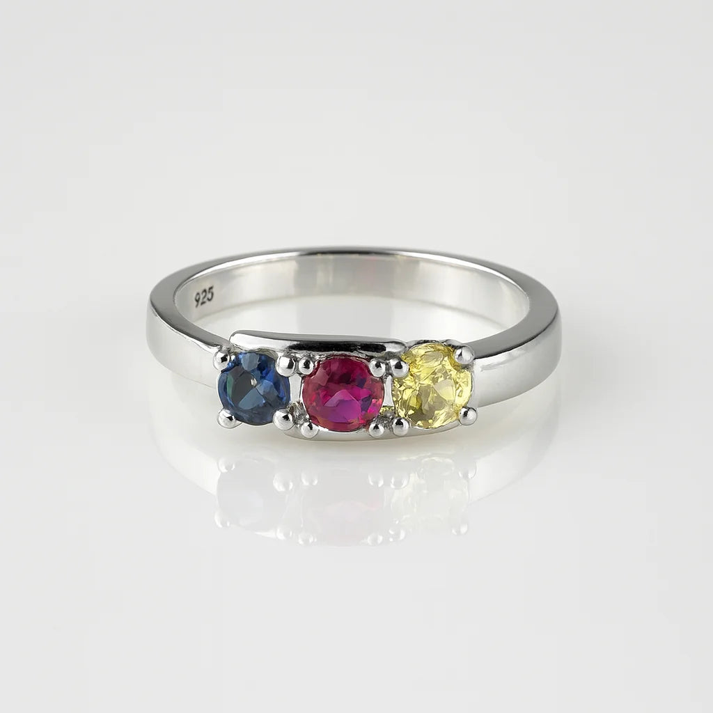 Symphony of Colors — 925 Silver Multi-Gemstone Rings for Vibrant Elegance