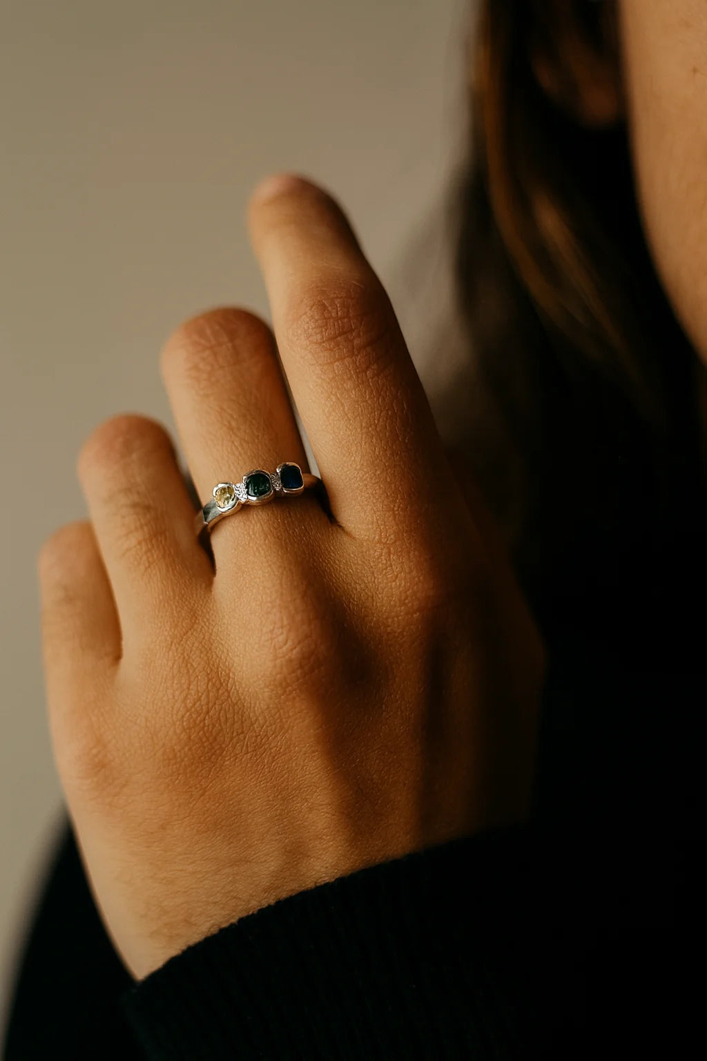 Rainbow Whisper — 925 Silver Multi-Gemstone Rings for Vibrant Harmony