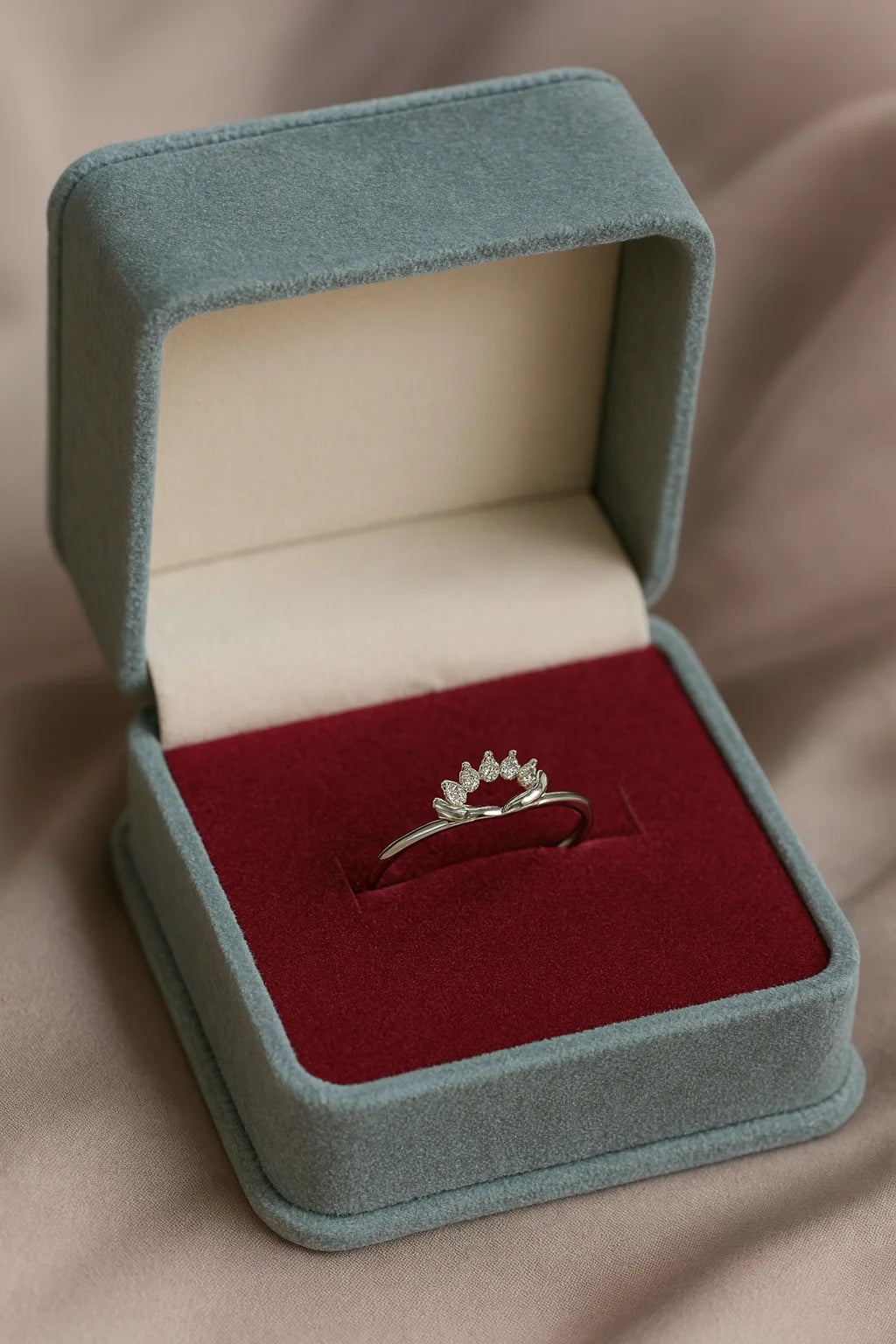 Crowned Heart Aurora — 925 Silver Diamond Rings for Queens of Everyday Grace