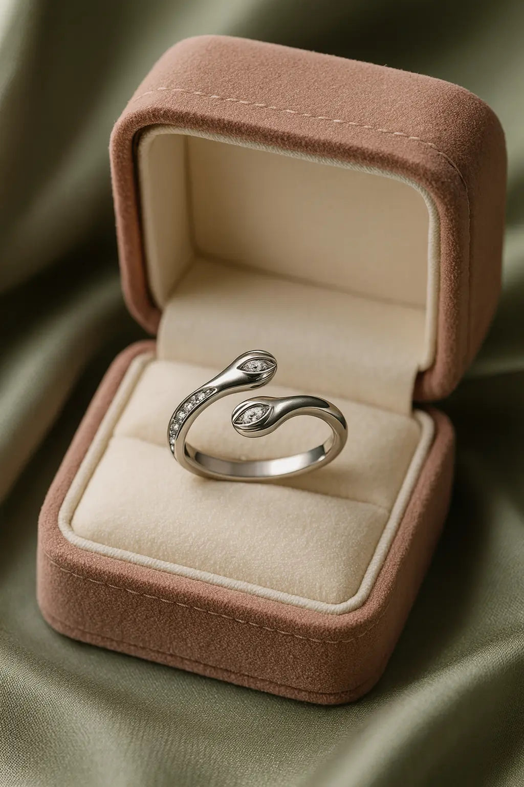 Serpentine Elegance — 925 Silver Rings for a Bold Statement