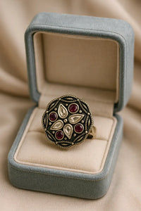 Majestic Ruby Blossom — 925 Silver Rings for Timeless Royalty
