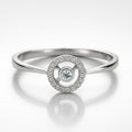 Celestial Halo — 925 Silver Diamond Rings for Infinite Elegance
