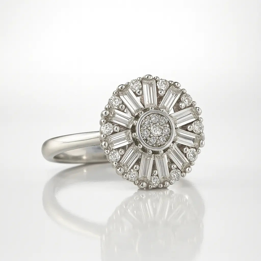 Sunburst Elegance — Breathtaking Silver Ritual Solé Rings for Radiant Occasions