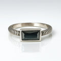 Shadow Serenade — 925 Silver Hematite Rings for Subtle Sophistication
