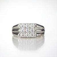 Crowned Horizon Blaze — 925 Silver Diamond Rings for Men Who Rise Unseen