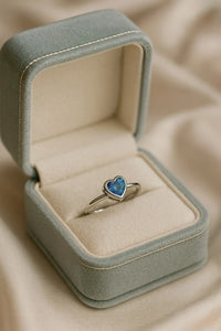 Ocean Heart Sapphire — 925 Silver Rings for Love as Deep as the Sea