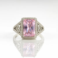Blush Reverie — 925 Silver Pink Sapphire Rings for Romantic Splendor