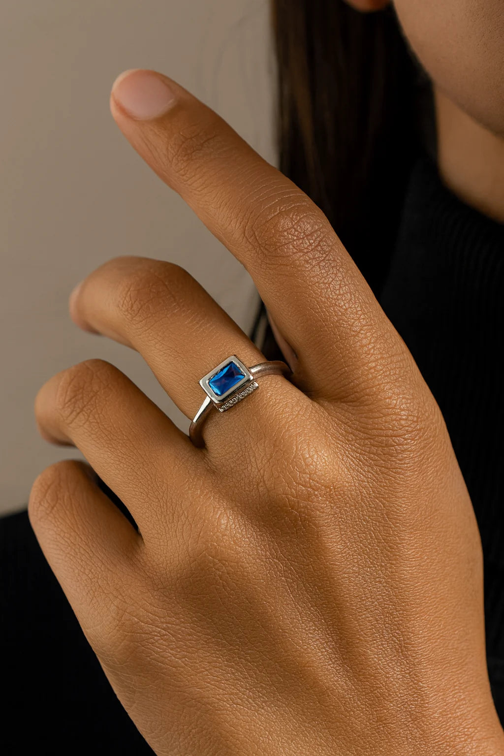 Azure Symphony — 925 Silver Rings with Sapphire Radiance
