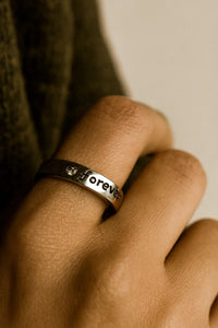 Forever Etched Vowbands — 925 Silver Diamond Couple Rings for Unbroken Promises