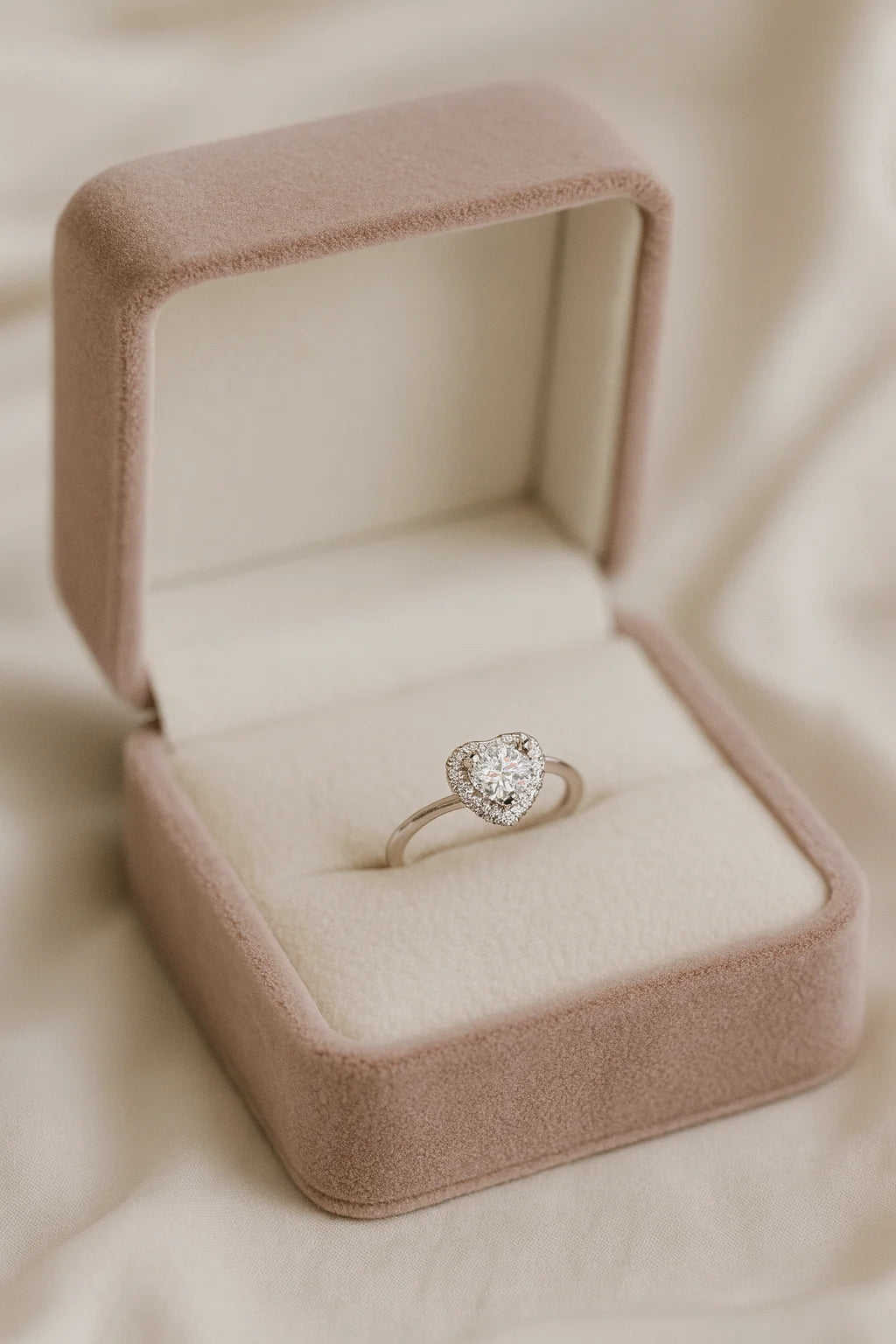 Heartfelt Brilliance — 925 Silver Heart Diamond Rings for Eternal Devotion