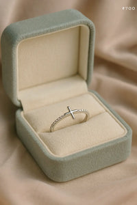Divine Serenity — 925 Silver Cross Rings for Spiritual Elegance