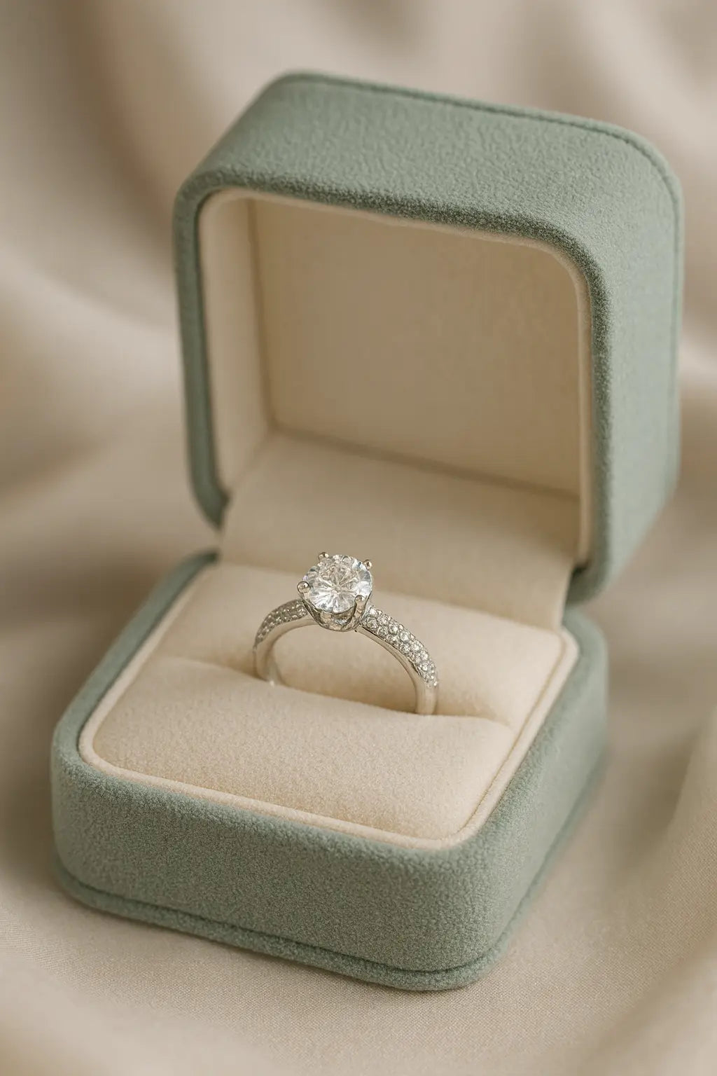 Glacial Brilliance — 925 Silver Solitaire Rings for Icy Elegance