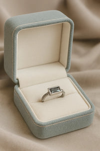 Shadow Serenade — 925 Silver Hematite Rings for Subtle Sophistication