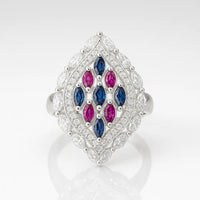 Enchanted Sapphire & Ruby — 925 Silver Rings for a Tale of Timeless Elegance