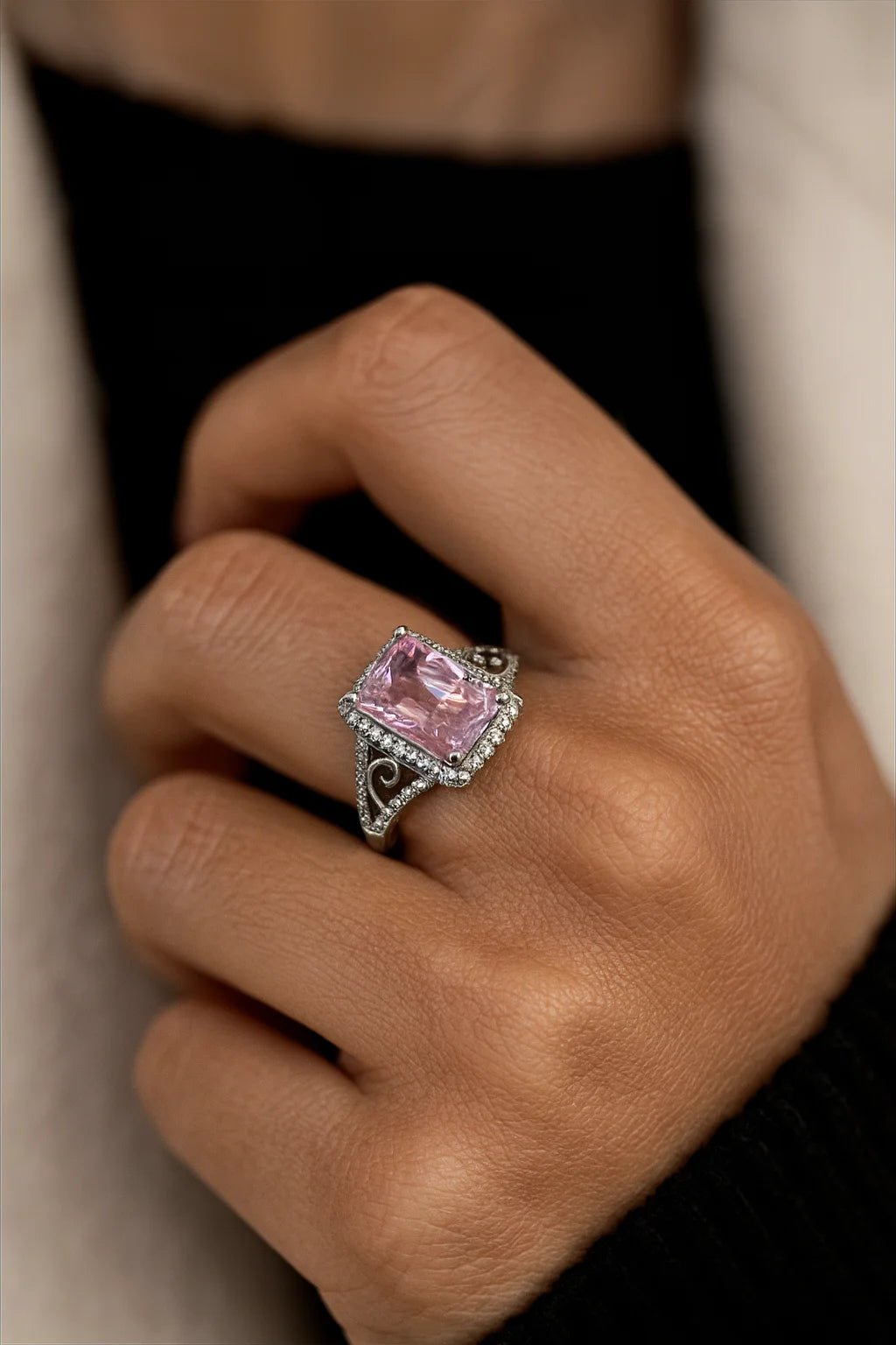 Blush Reverie — 925 Silver Pink Sapphire Rings for Romantic Splendor