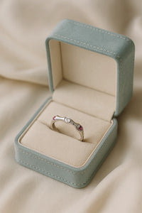 Radiant Harmony — 925 Silver Ruby and Diamond Rings for Perfect Unity