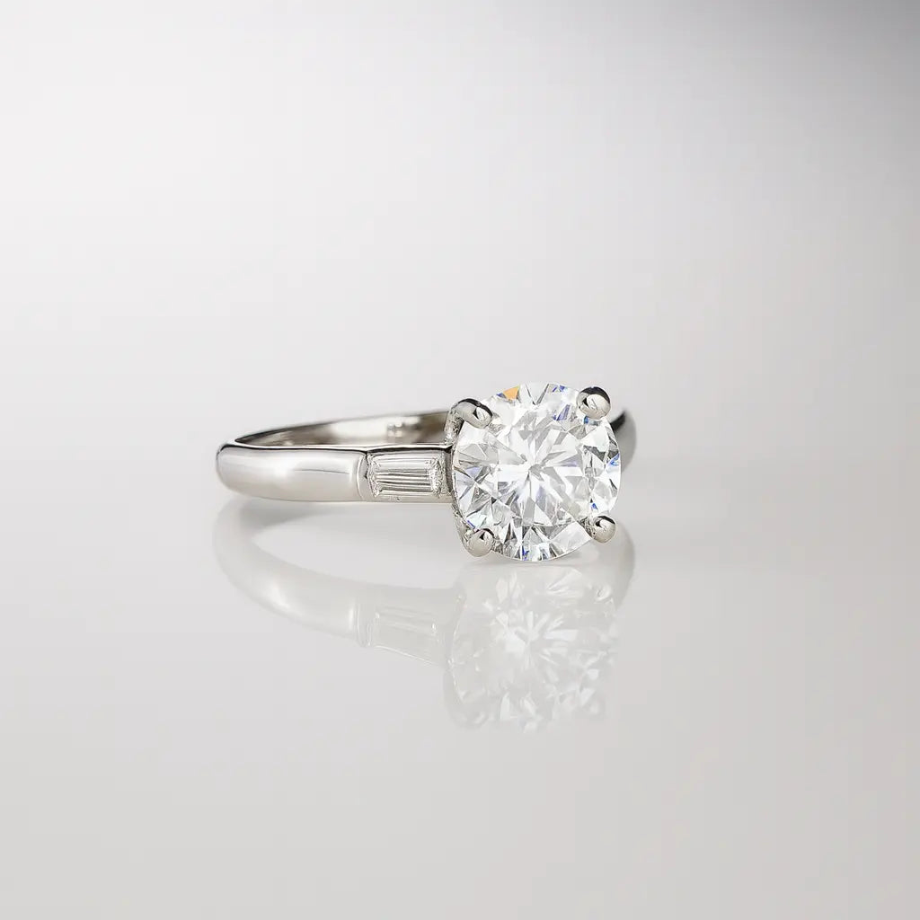 The Eternal Shine of Diamante — Exquisite Silver Solitaire Rings