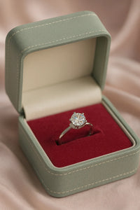 Luminary Promise Solitaire — 925 Silver Diamond Rings for Love That Outshines Time