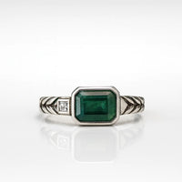 Emerald Serenade — 925 Silver Emerald Rings for Enchanting Elegance