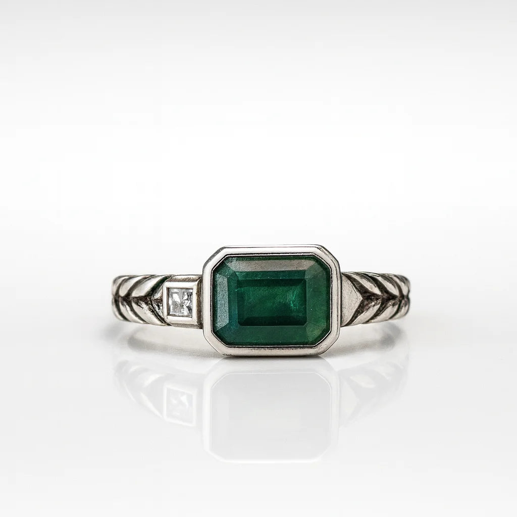 Emerald Serenade — 925 Silver Emerald Rings for Enchanting Elegance