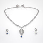 Sterling silver necklace with minimalist pendant for women