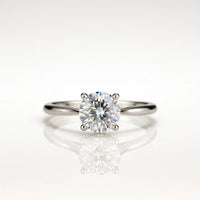 Luminary Promise Solitaire — 925 Silver Diamond Rings for Love That Outshines Time