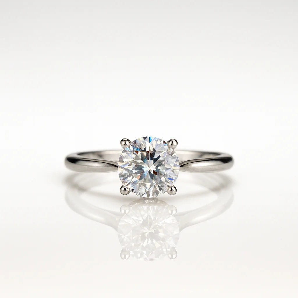 Luminary Promise Solitaire — 925 Silver Diamond Rings for Love That Outshines Time