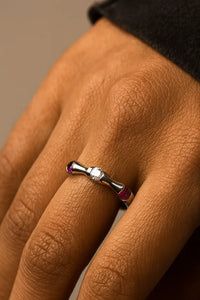 Elegance Awakened — 925 Silver Crystal & Garnet Rings for a Truly Magical Bond