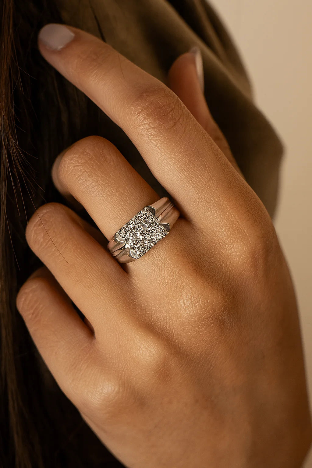 Crowned Horizon Blaze — 925 Silver Diamond Rings for Men Who Rise Unseen