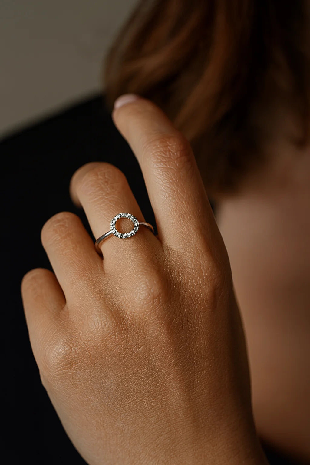 Luminous Circle of Always — 925 Silver Diamond Rings for Quiet Forever Promises