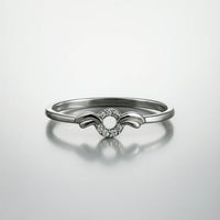 Aurora Halo Flight — 925 Silver Diamond Rings for Wishes That Learn to Fly