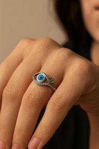 Guardian's Gaze — 925 Silver Evil Eye Rings for Protective Elegance