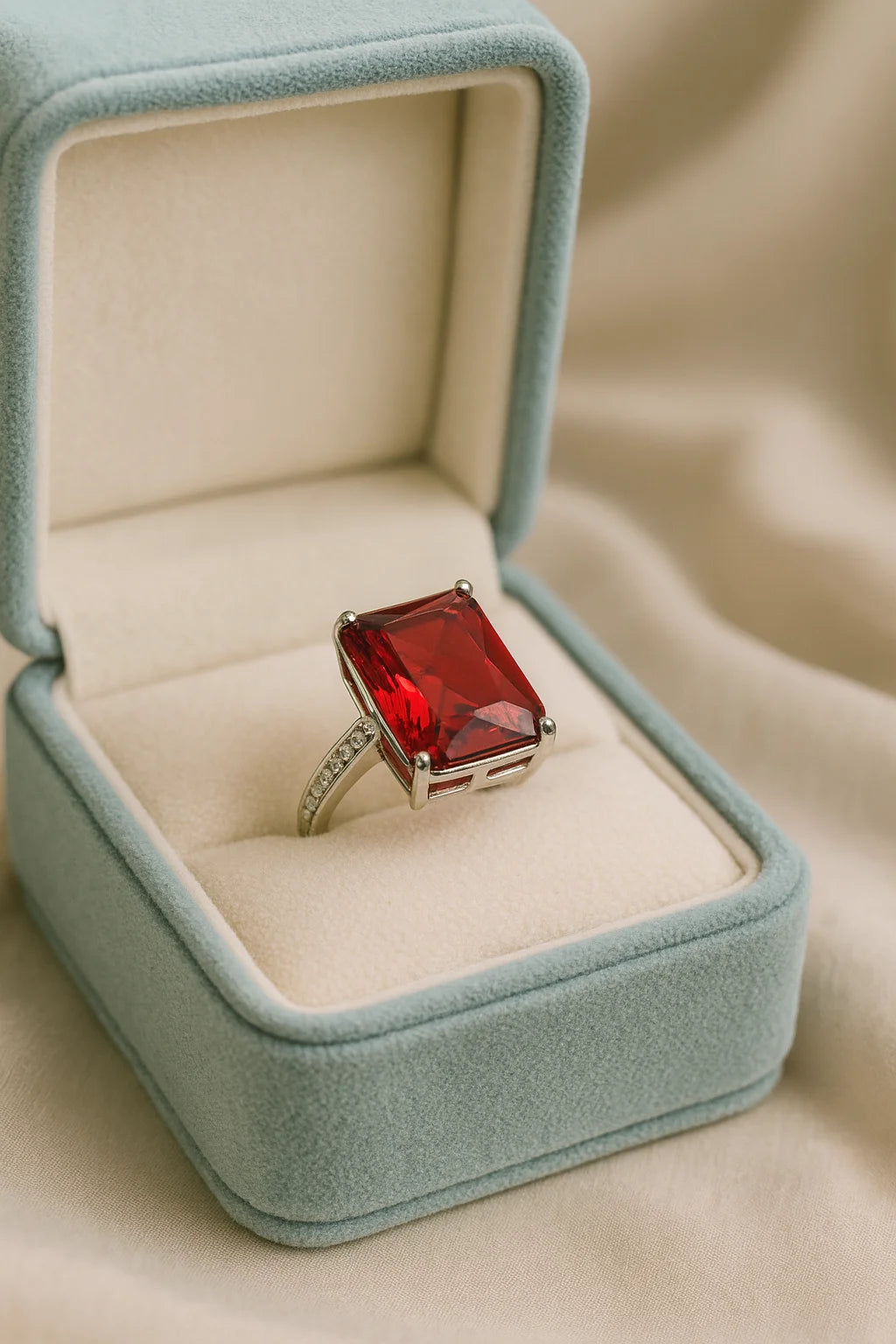 Crimson Legacy Radiance — 925 Silver Ruby Diamond Rings for Love That Dares Forever