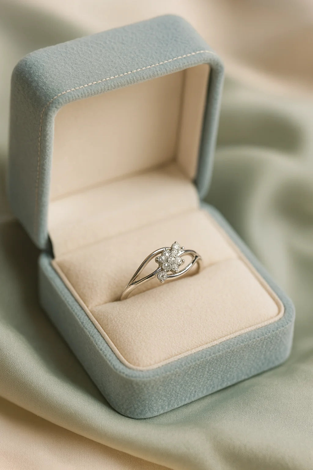 Snowflake Dawn Elegance — 925 Silver Diamond Rings for Moments That Gently Transform