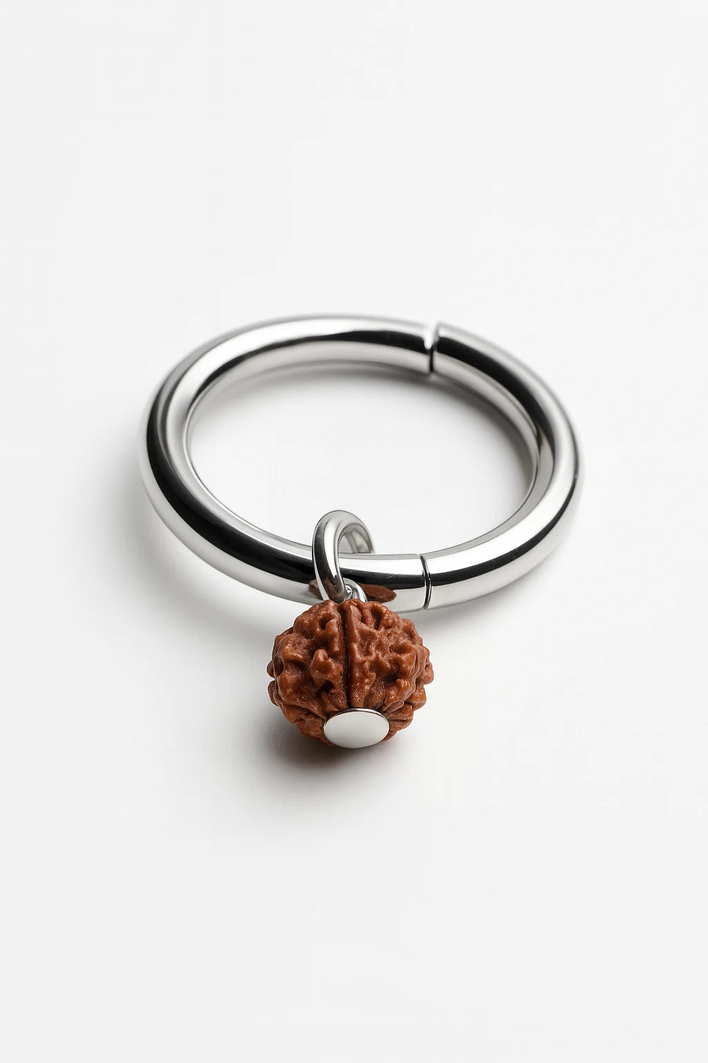 Rudraksh Aura– Silver Divine Edition Silver Earring for Men